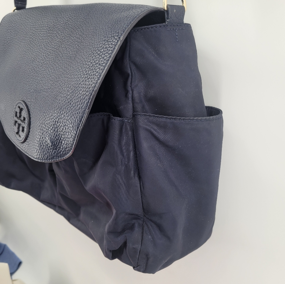 Tory Burch Navy Blue Thea Nylon Messenger Diaper Bag - Picture 6 of 11
